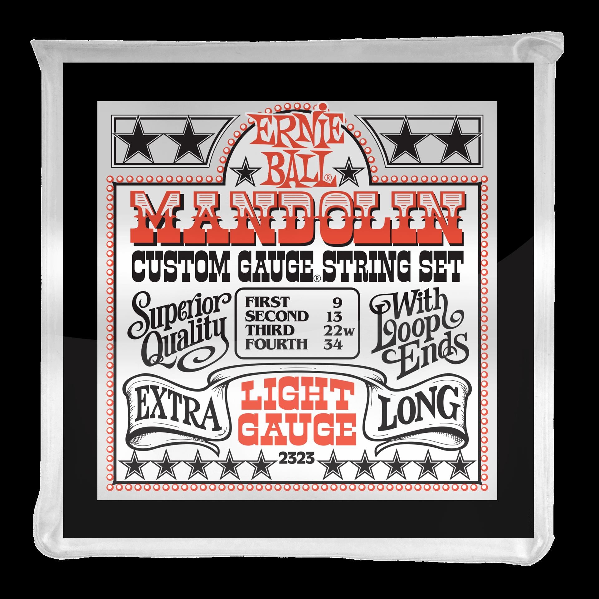 Ernie Ball 2323 Light Loop End Stainless Steel Mandolin Guitar Strings