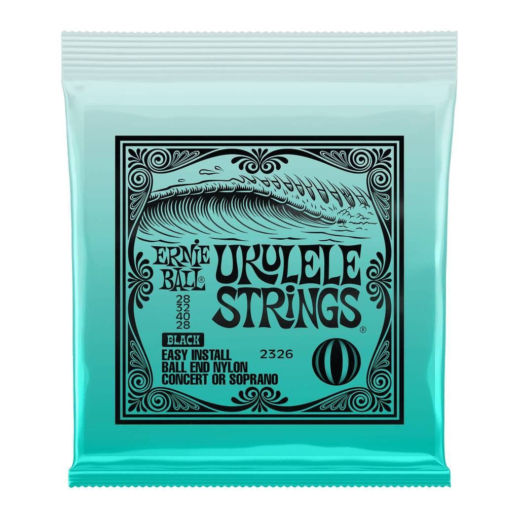 Ernie Ball E2326 Concert / Soprano Ukulele Strings Ball End - Black