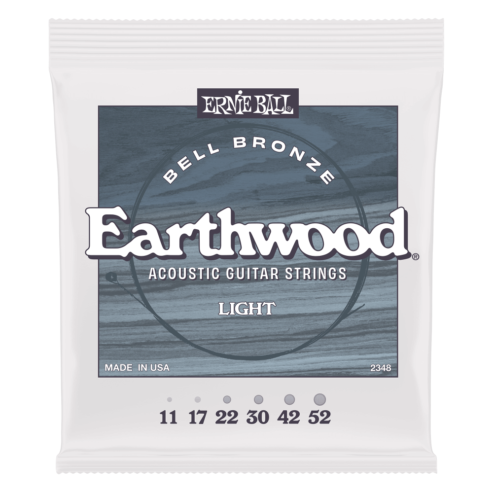 Ernie Ball Light Earthwood Bell Bronze Acoustic Guitar Strings 11-52