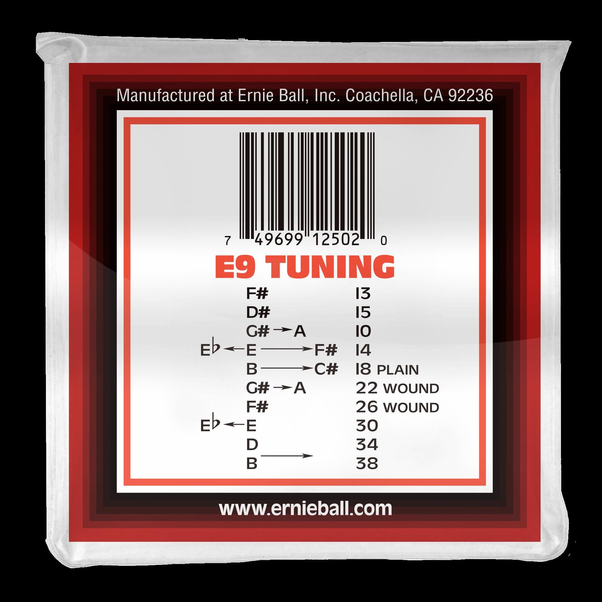 Ernie Ball 2502 Pedal Steel 10-String E9 Tuning Nickel Wound Electric Guitar Strings