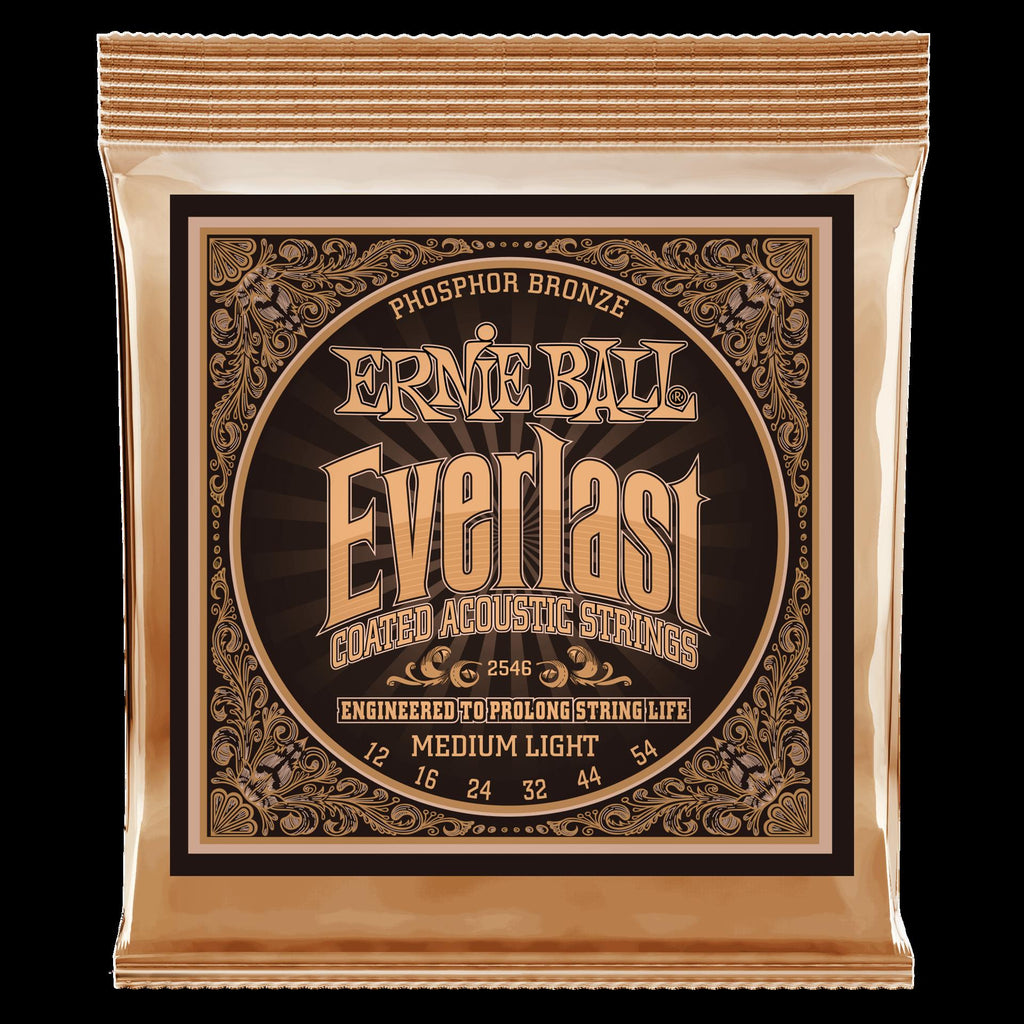 Ernie Ball 2546 Everlast Medium Light Coated Phosphor Bronze Acoustic Guitar Strings