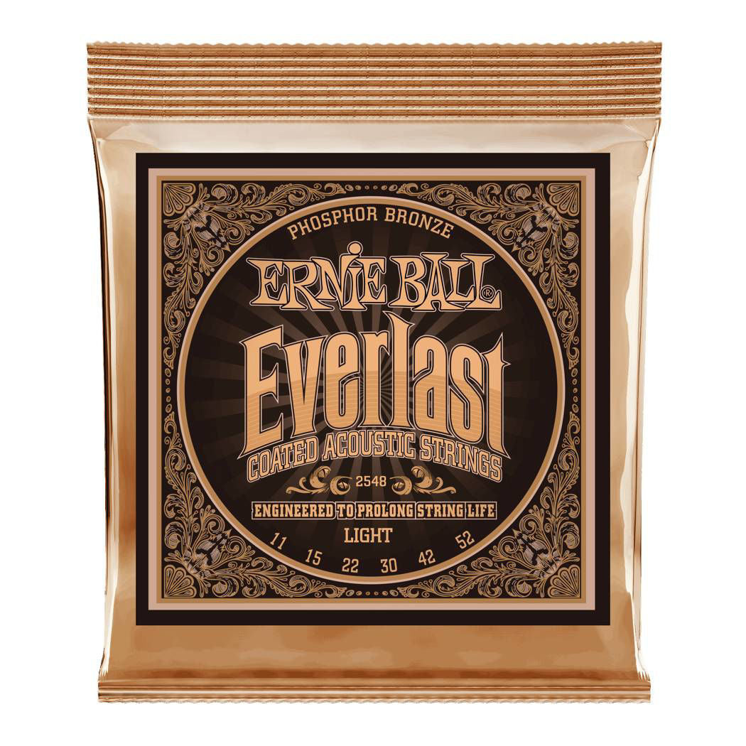 Ernie Ball 2548 Everlast Light Coated Phosphor Bronze Acoustic Guitar Strings
