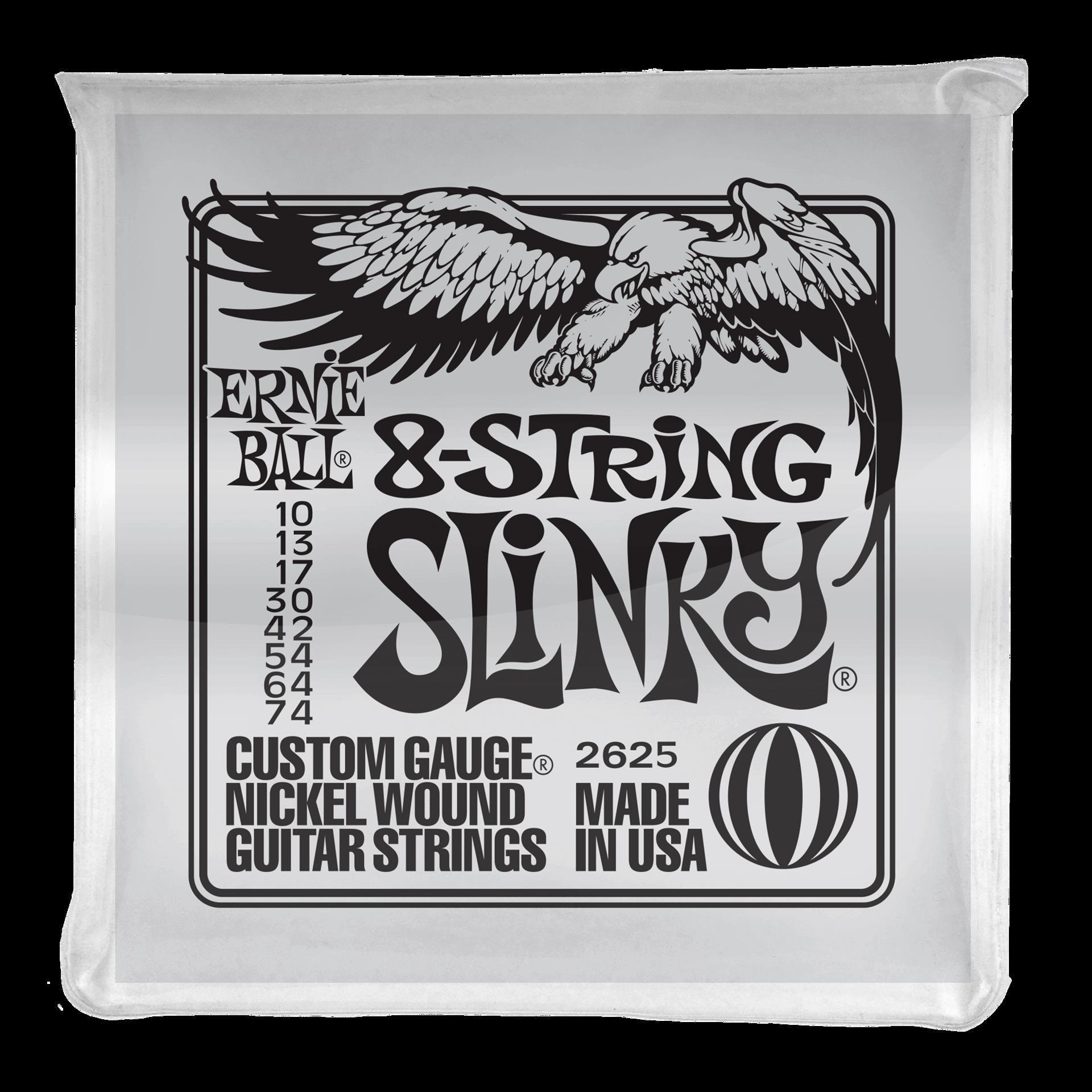 Ernie Ball 2625 Slinky 8-String Nickel Wound Electric Guitar Strings