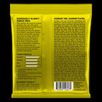 Electric guitar strings by Mega Music, Ernie Ball 2627 Beefy Slinky Nickel Wound, shown in a clear close-up image.