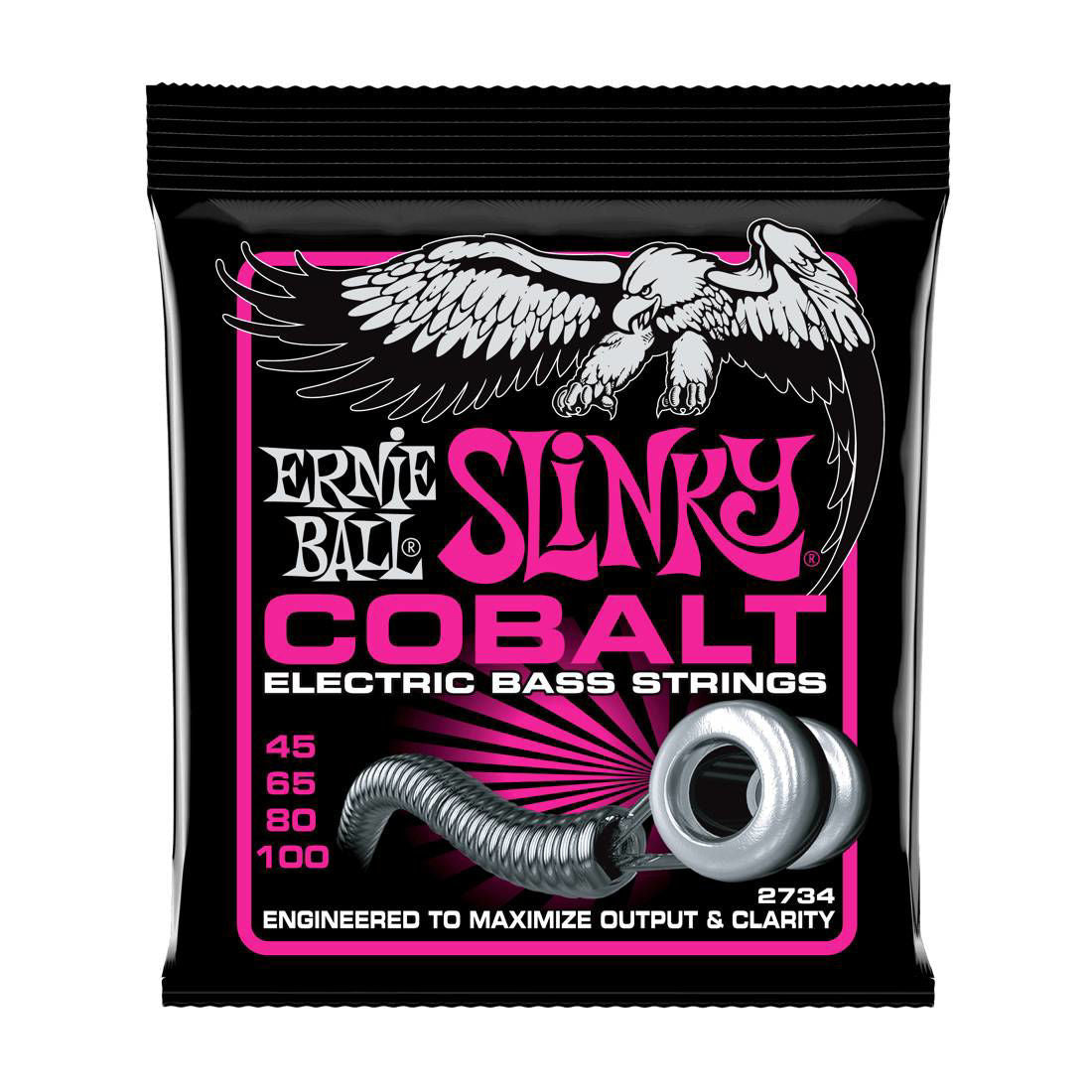 Ernie Ball 2734 45-100 Super Slinky Cobalt Electric Bass Guitar Strings
