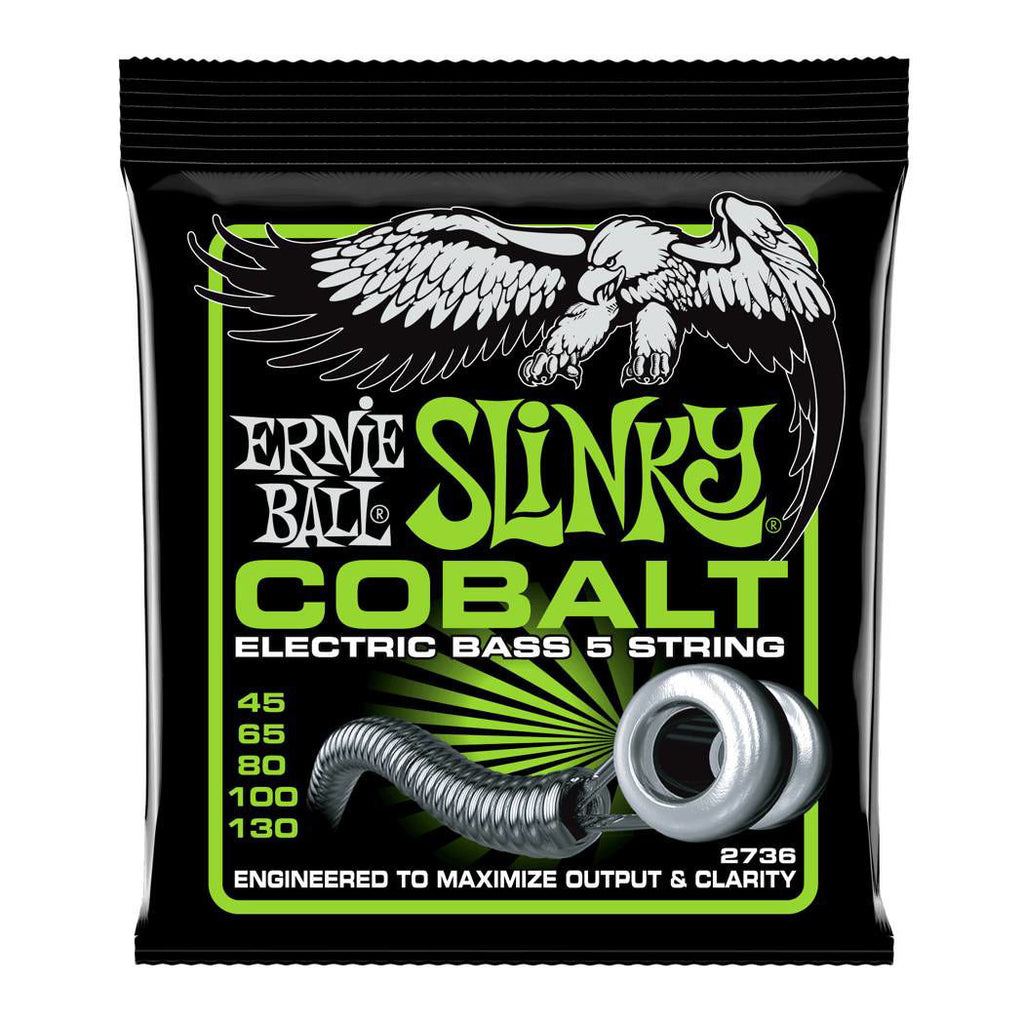 Ernie Ball 2736 41-130 Bass 5 Slinky Cobalt Electric Bass Guitar Strings