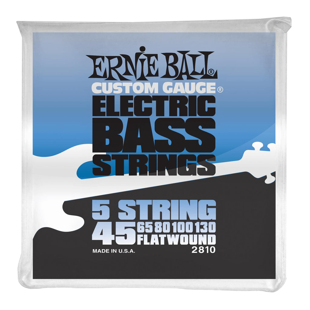 Ernie Ball 2810 45-130 Flatwound 5-String Bass Guitar Strings