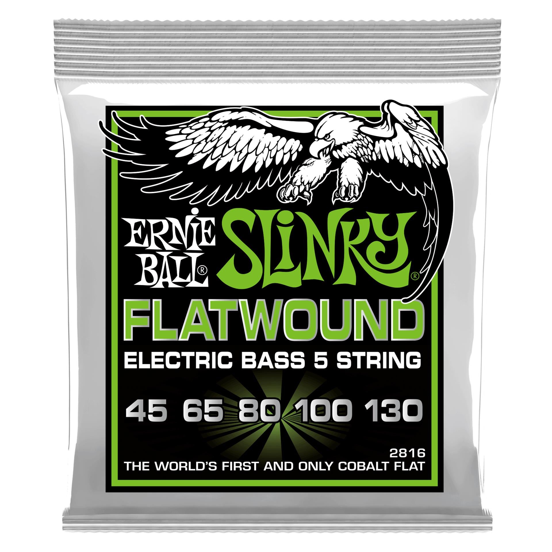 Ernie Ball 2816 Regular Slinky 5-String Flatwound Electric Bass Strings