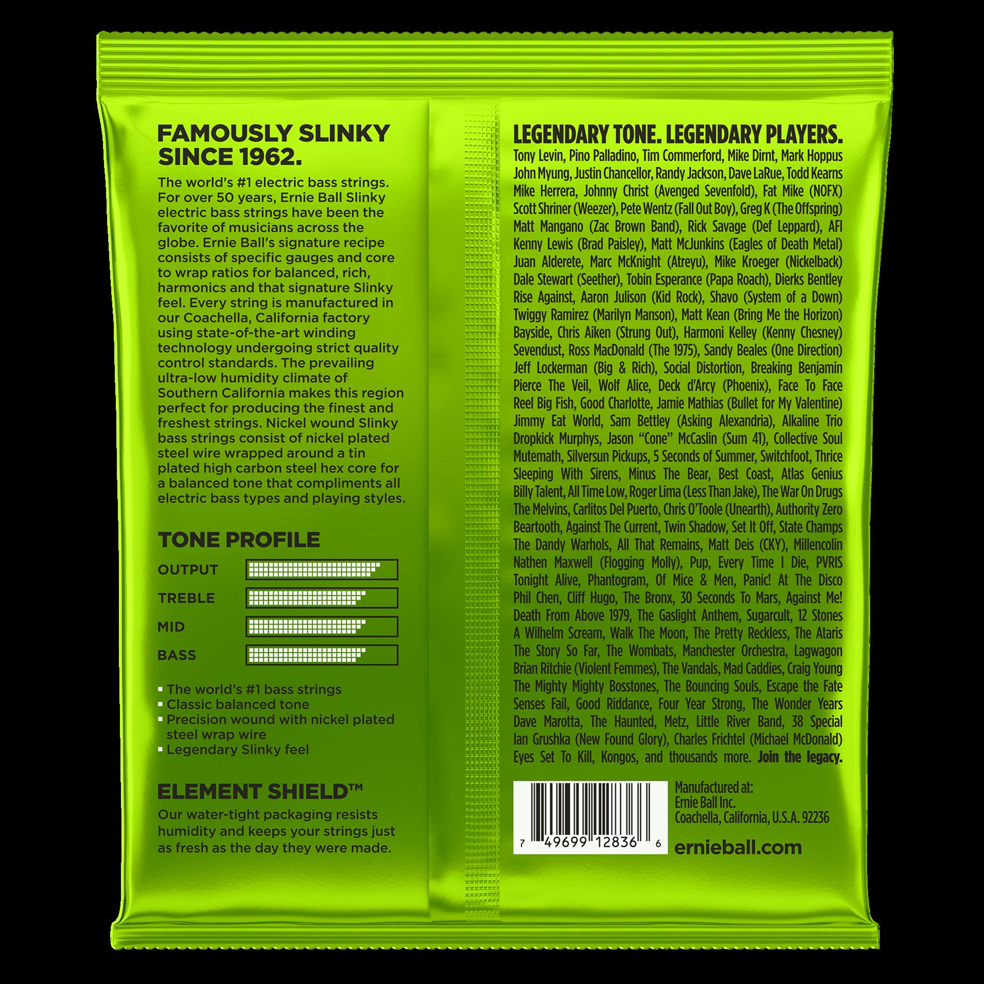 Ernie Ball 2836 Regular Slinky 5-String Nickel Wound Electric Bass Strings