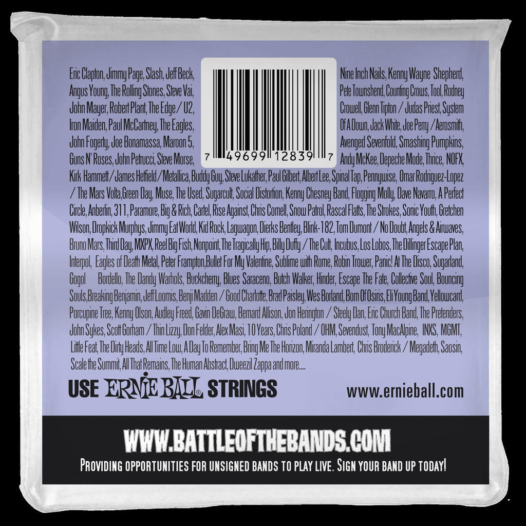 Ernie Ball Slinky 6-string electric baritone guitar strings with small ball end, 29 5/8 scale length, for baritone guitars.