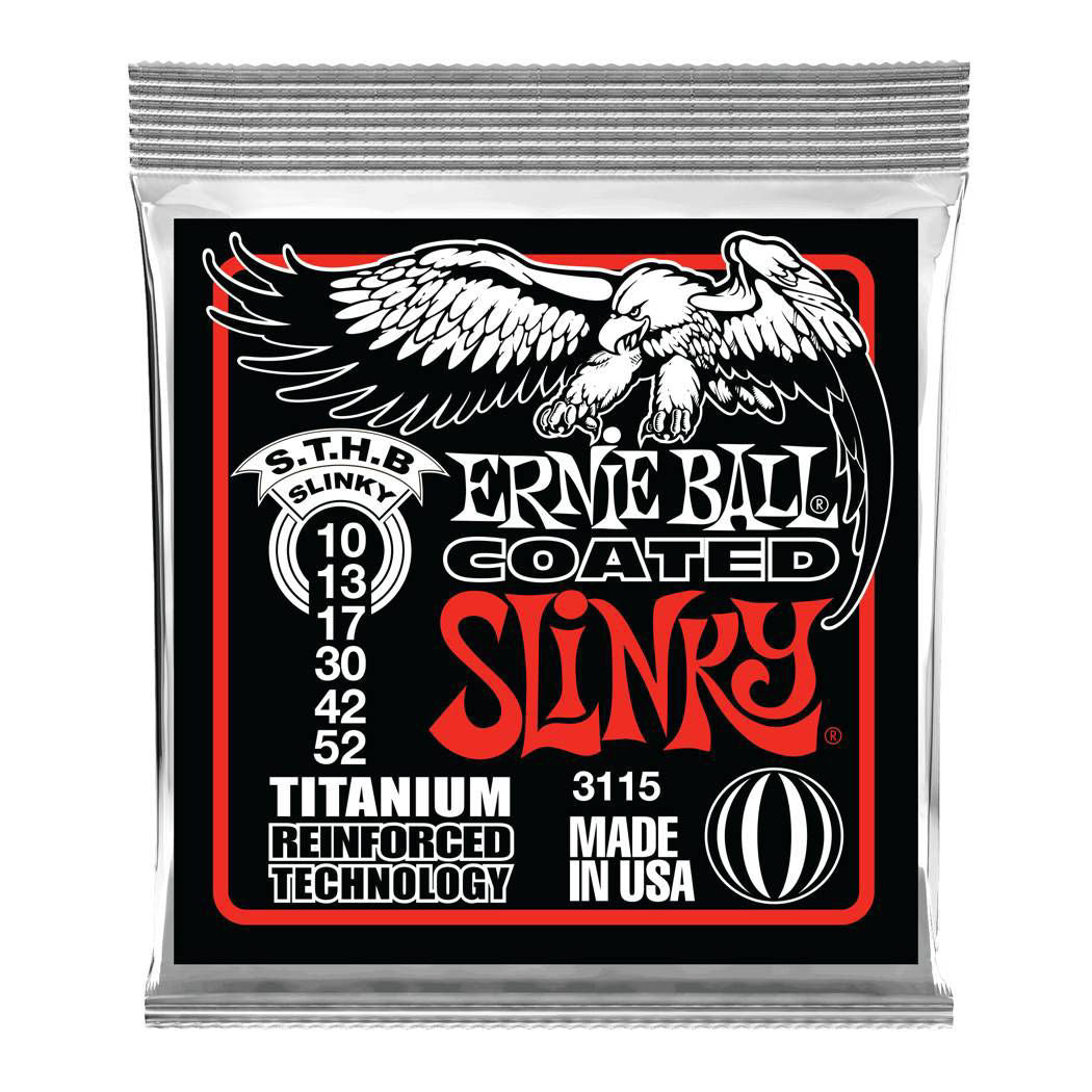 Ernie Ball 3115 10-52 Skinny Top/Heavy Bottom Slinky RPS Coated Titanium Electric Guitar Strings