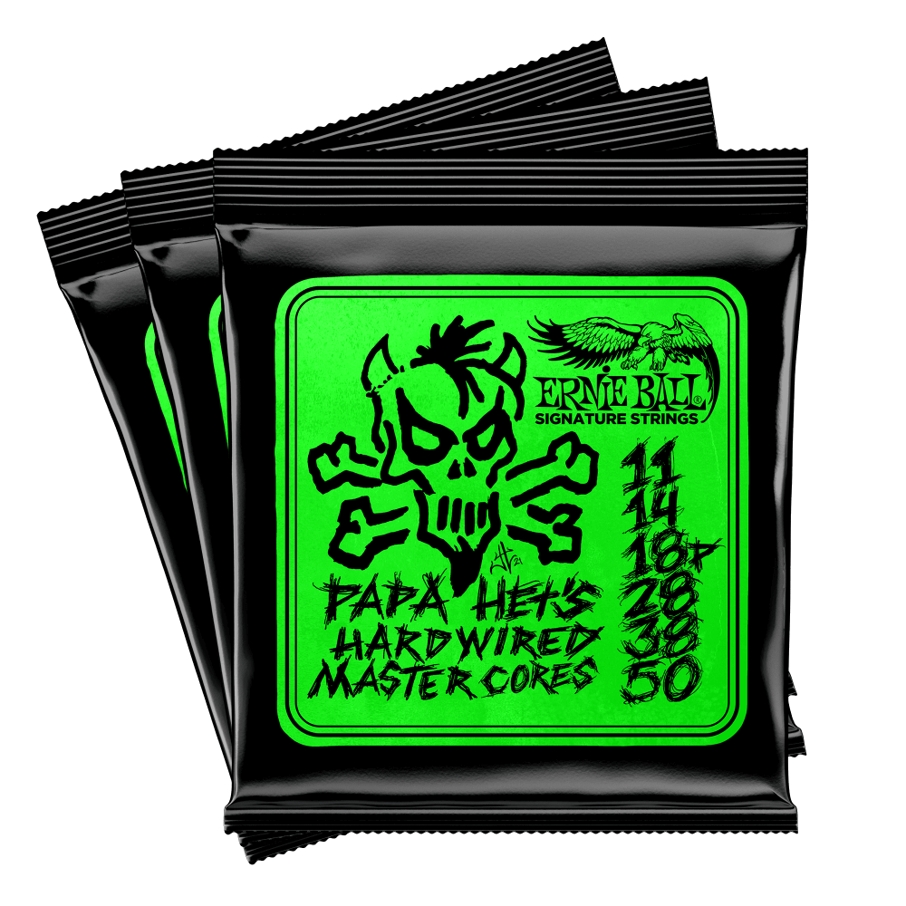Ernie Ball Papa Het‚Äôs Hardwired Master Core Signature Electric Guitar Strings - 3 Pack