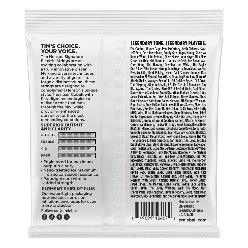 Ernie Ball Tim Henson Signature Electric Guitar Strings - 9.5-46 Gauge