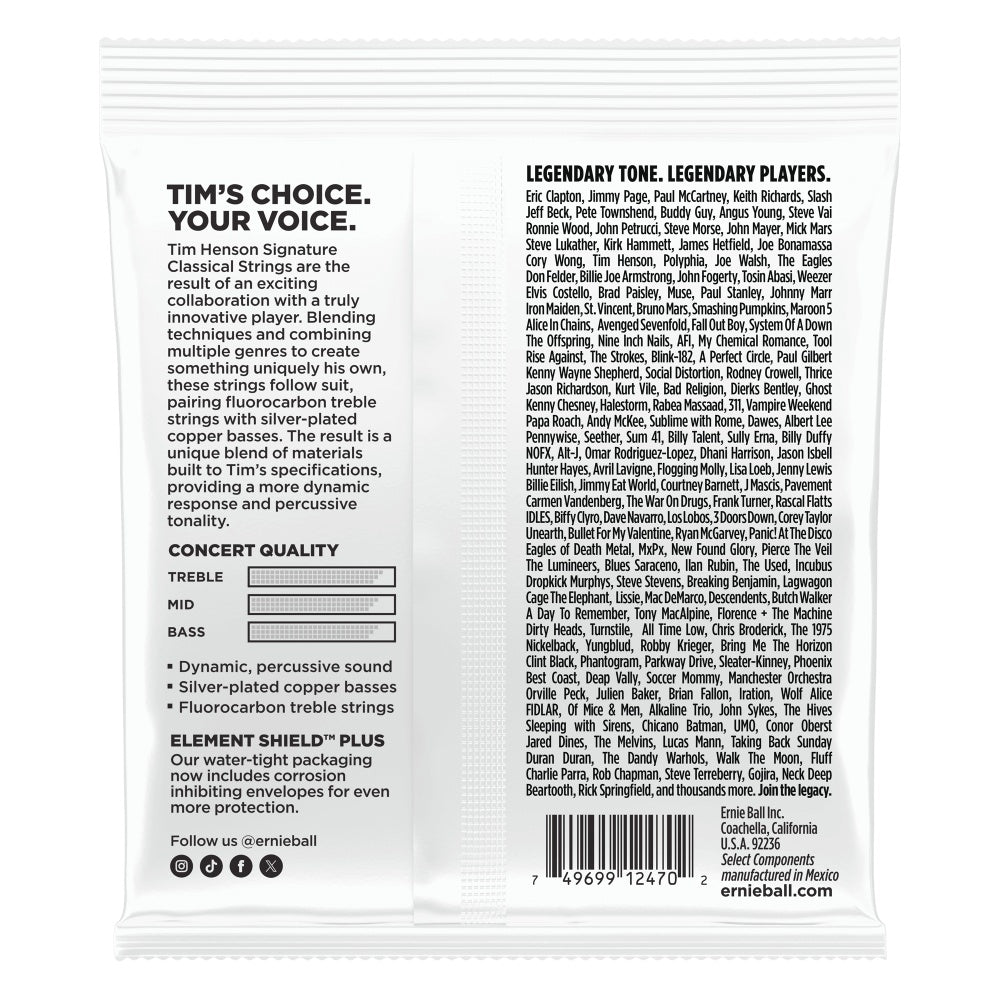 Ernie Ball Tim Henson Signature Classical Guitar Strings - Medium Tension
