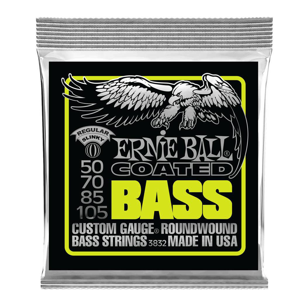 Ernie Ball 3832 50-105 Regular Slinky Coated Electric Bass Guitar Strings