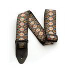 Ernie Ball Vintage Weave Jacquard guitar strap with woven pattern, adjustable strap for electric and acoustic guitars.