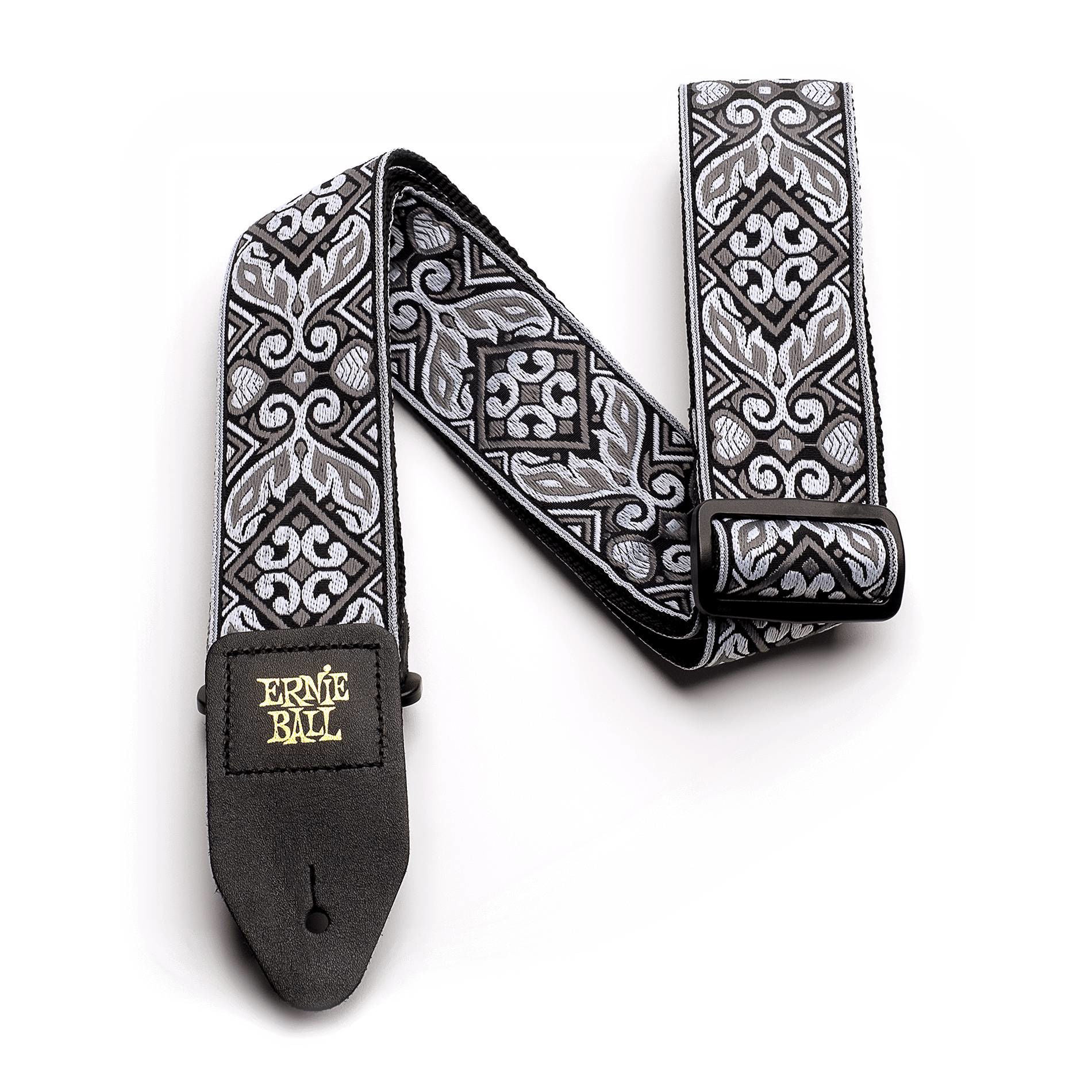 Ernie Ball 4166 Tribal Silver and White Jacquard Guitar Strap