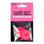 Ernie Ball Guitar Strap Blocks in Pink - 4-Pack