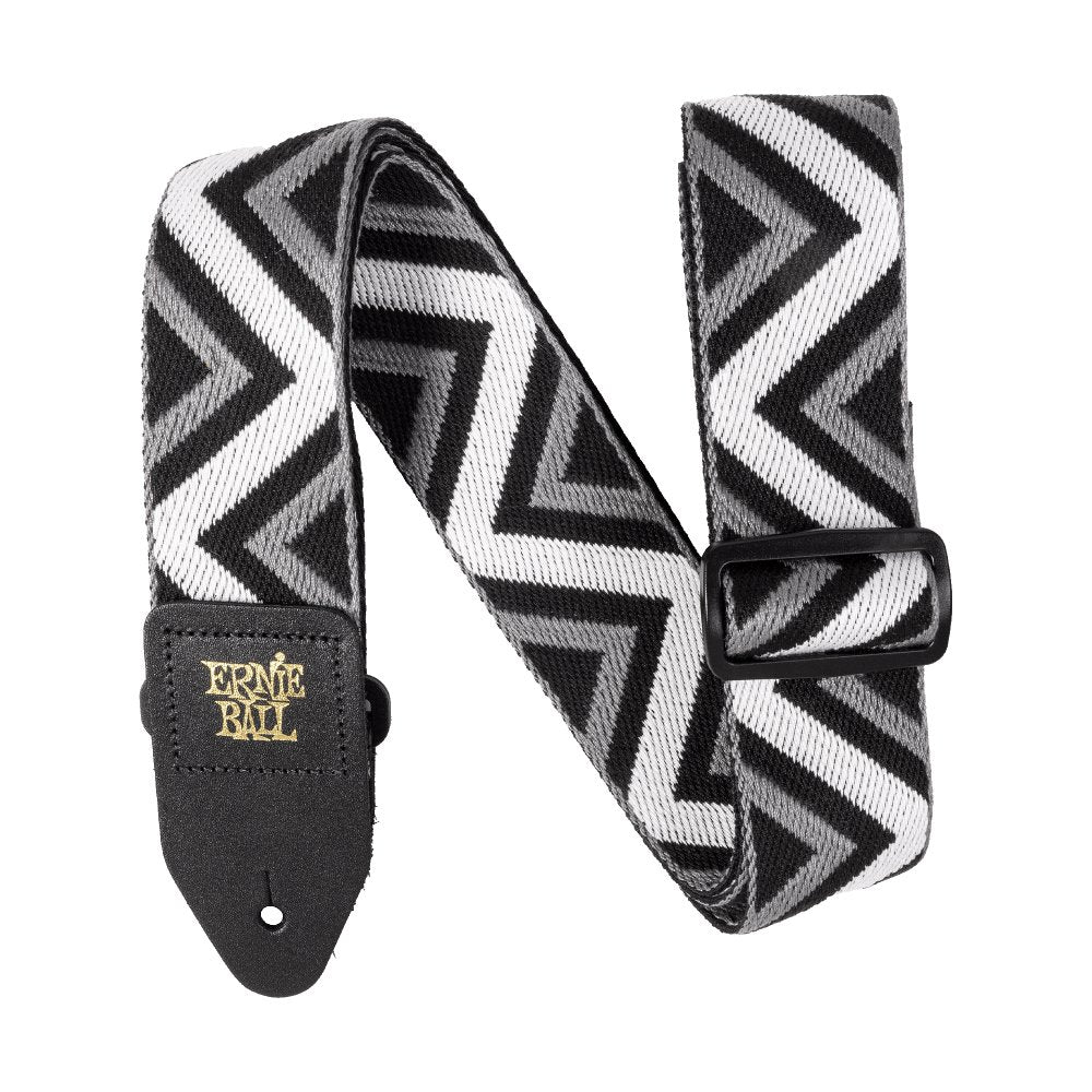 Ernie Ball Classic Jacquard Guitar Strap with Zipper Ripper design, featuring intricate patterns and adjustable strap length.