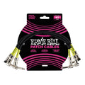 Ernie Ball 30 cm Angle / Angle Patch Cable 3 Pack, Black