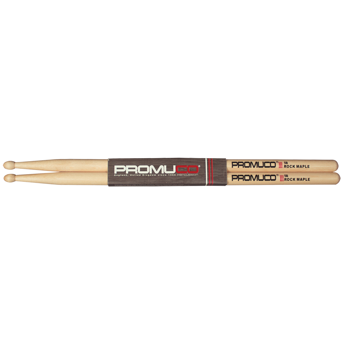 Promuco 18025B Rock Maple 5B Wood Tip Drumsticks