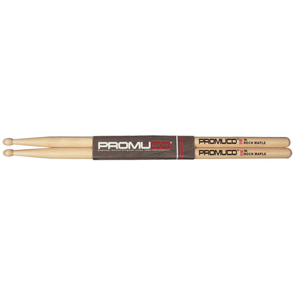 Promuco 18025B Rock Maple 5B Wood Tip Drumsticks