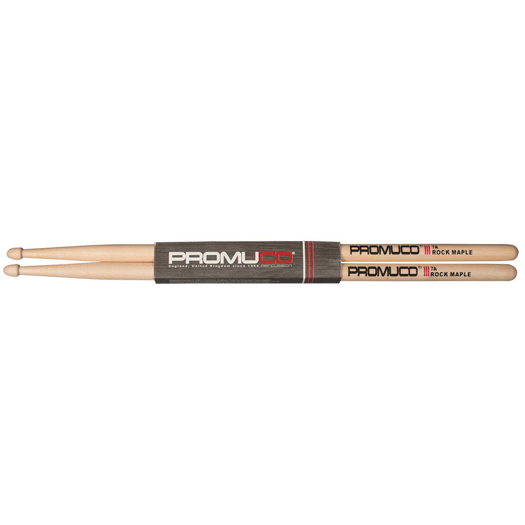 Promuco 18027A Rock Maple 7A Wood Tip Drumsticks