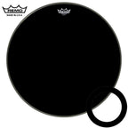 Remo Powerstroke 3 Ebony 22 Inch Bass Drumhead with Black Dynamo
