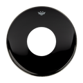 Remo Powerstroke 3 Ebony 24 Bass Drum Head w/10 Centre Hole