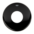 Remo Powerstroke 3 Ebony 24 Bass Drum Head w/10 Centre Hole