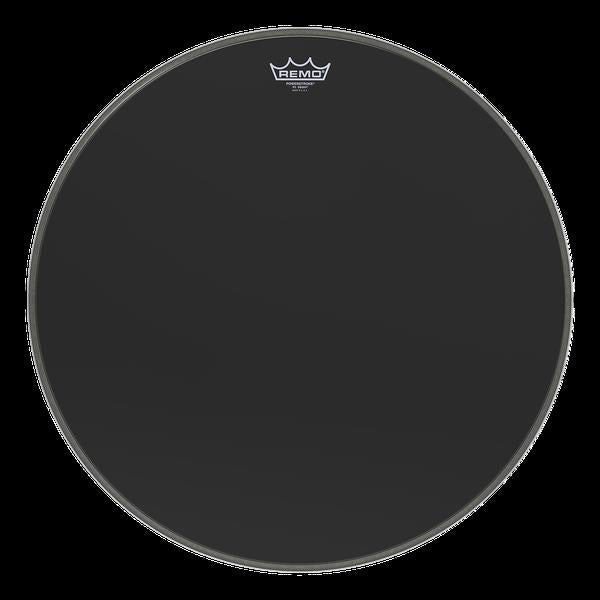 Remo Powerstroke 3 Ebony 24 Inch Bass Drumhead with Offset Hole