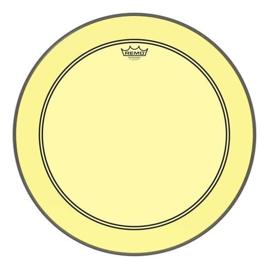 REMO Colortone 22 INCH POWERSTROKE 3 YELLOW BASS DRUM HEAD