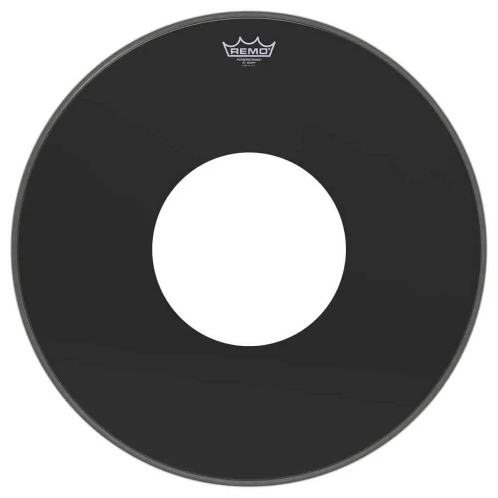 Remo Powerstroke 3 Ebony 22 Bass Drum Head w/10 Centre Hole