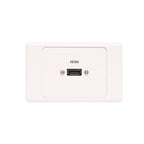 DynaLink P5970 HDMI Single Wallplate Dual Cover with Flyleads