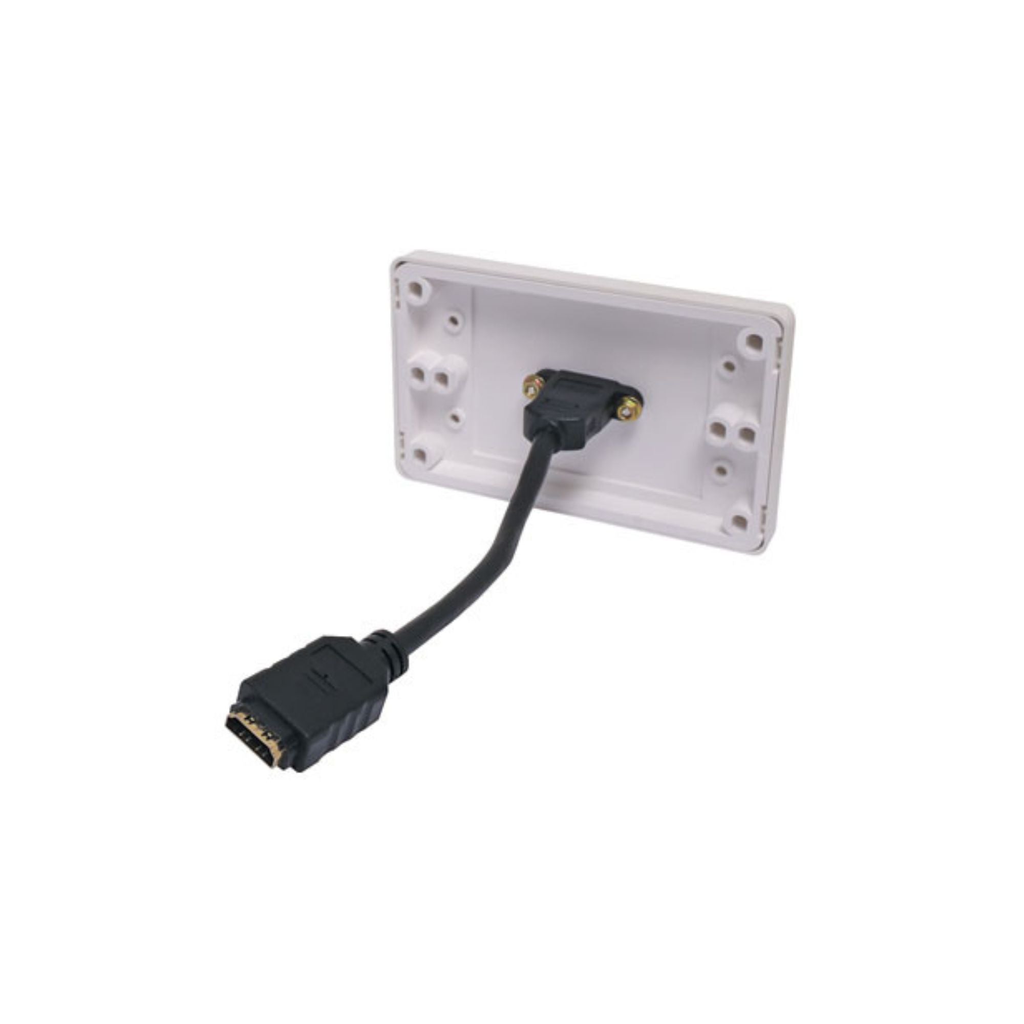 DynaLink P5970 HDMI Single Wallplate Dual Cover with Flyleads