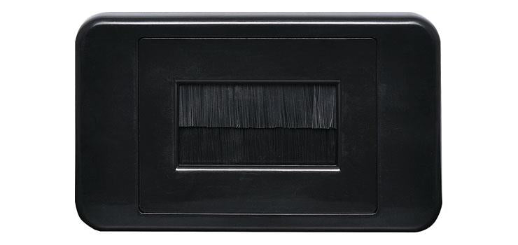 Dynalink Brush Wallplate - Flat Black