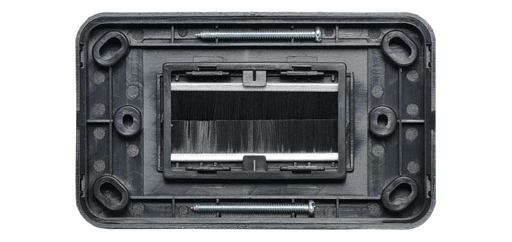 Dynalink Brush Wallplate - Flat Black