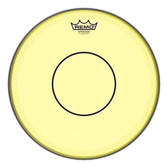REMO 14 INCH POWERSTROKE 77 YELLOW COLORTONE WITH TOP DOT