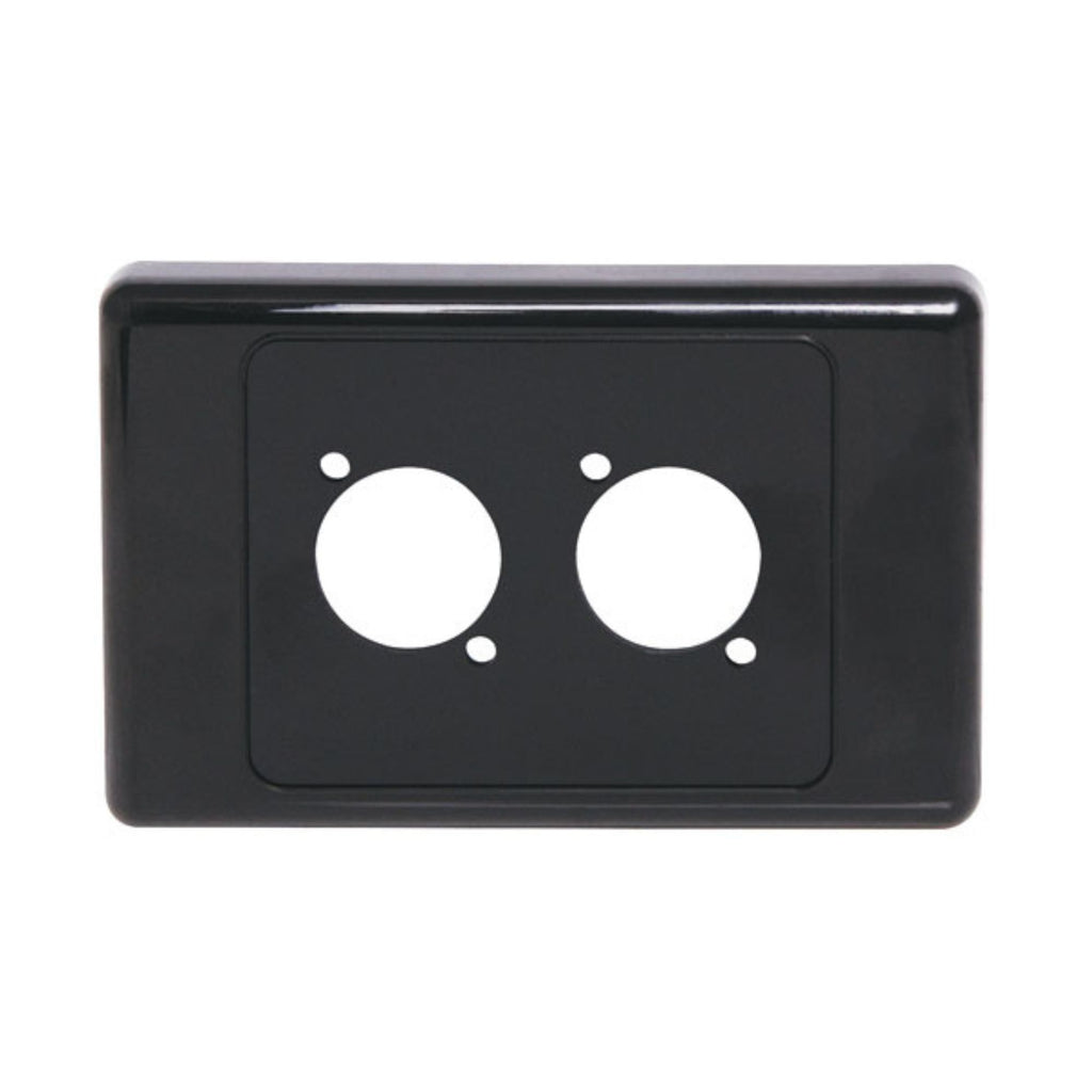 Altronics P8023 Wallplate For Dual D Series Connectors Black