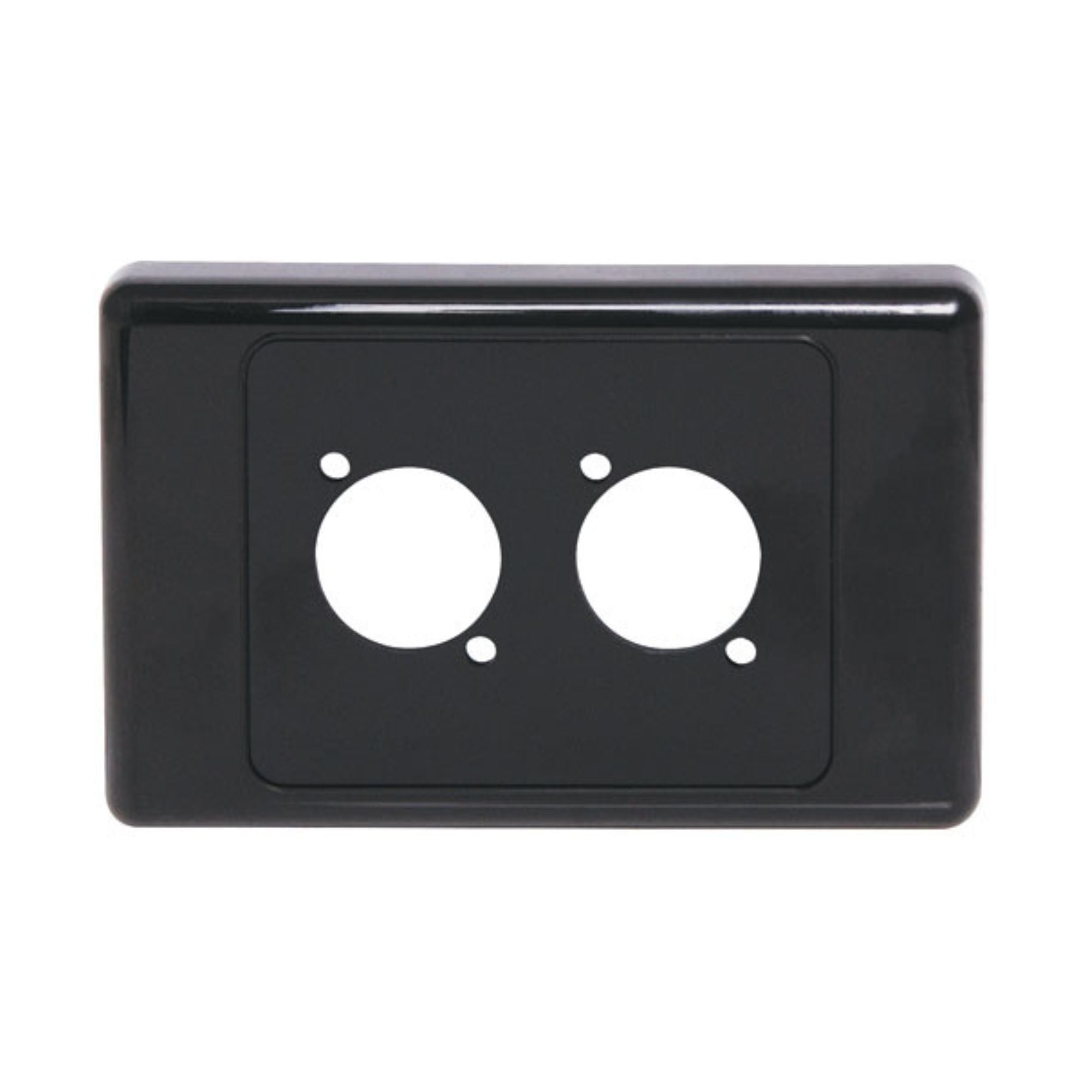Altronics P8023 Wallplate For Dual D Series Connectors Black