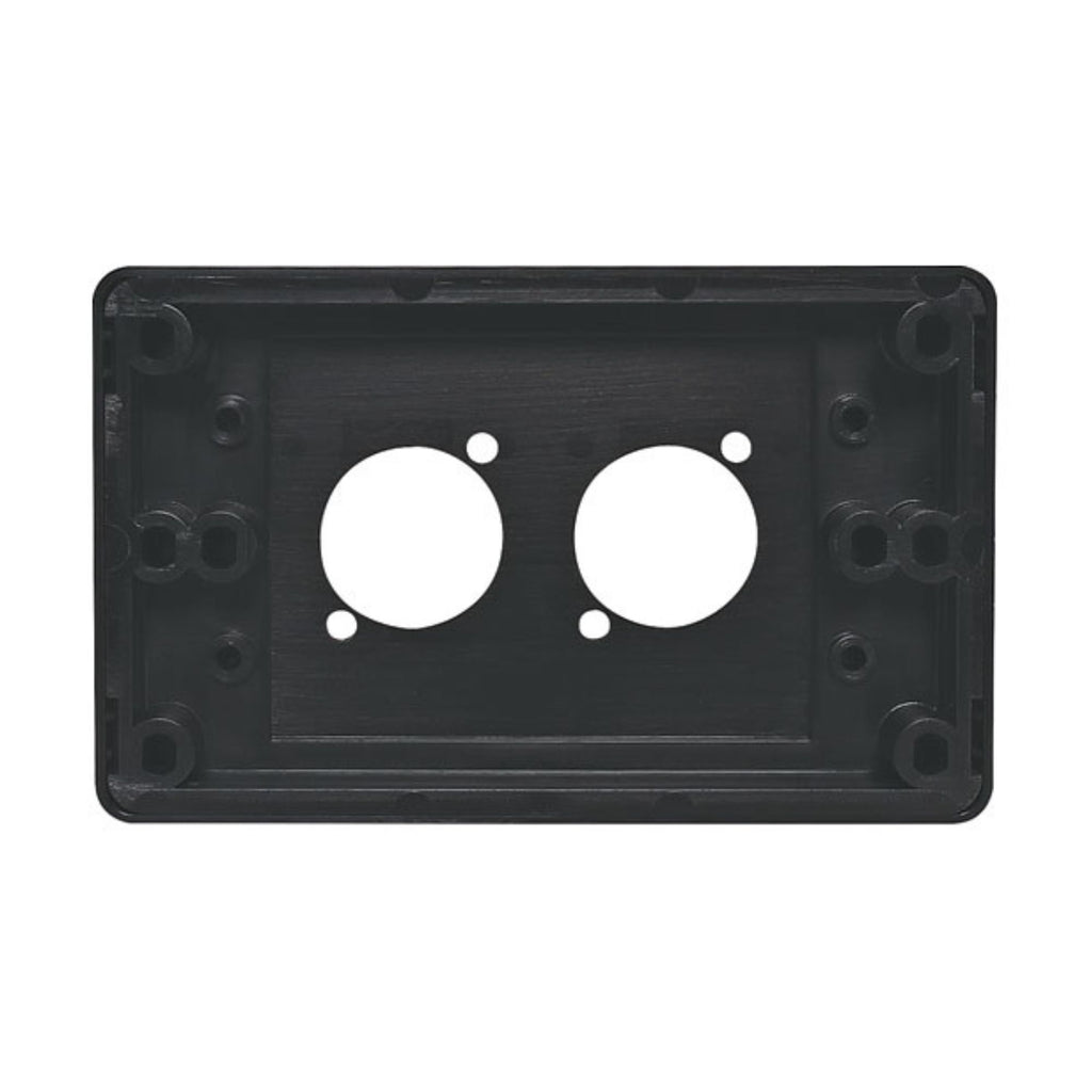 Altronics P8023 Wallplate For Dual D Series Connectors Black