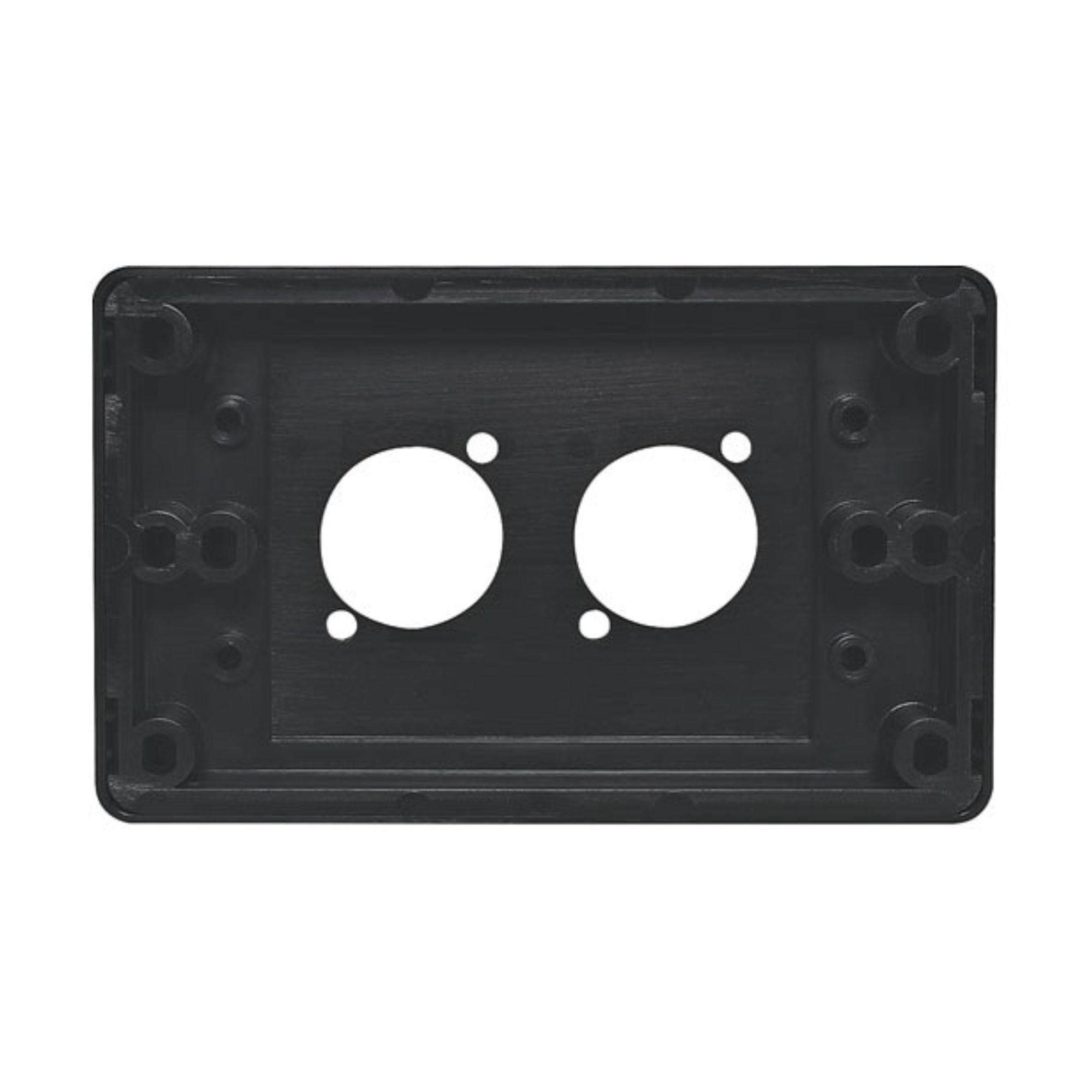 Altronics P8023 Wallplate For Dual D Series Connectors Black