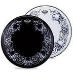 Remo Powerstroke 22 Inch Bass Drumhead Tattoo Skulls On BLACK Graphic