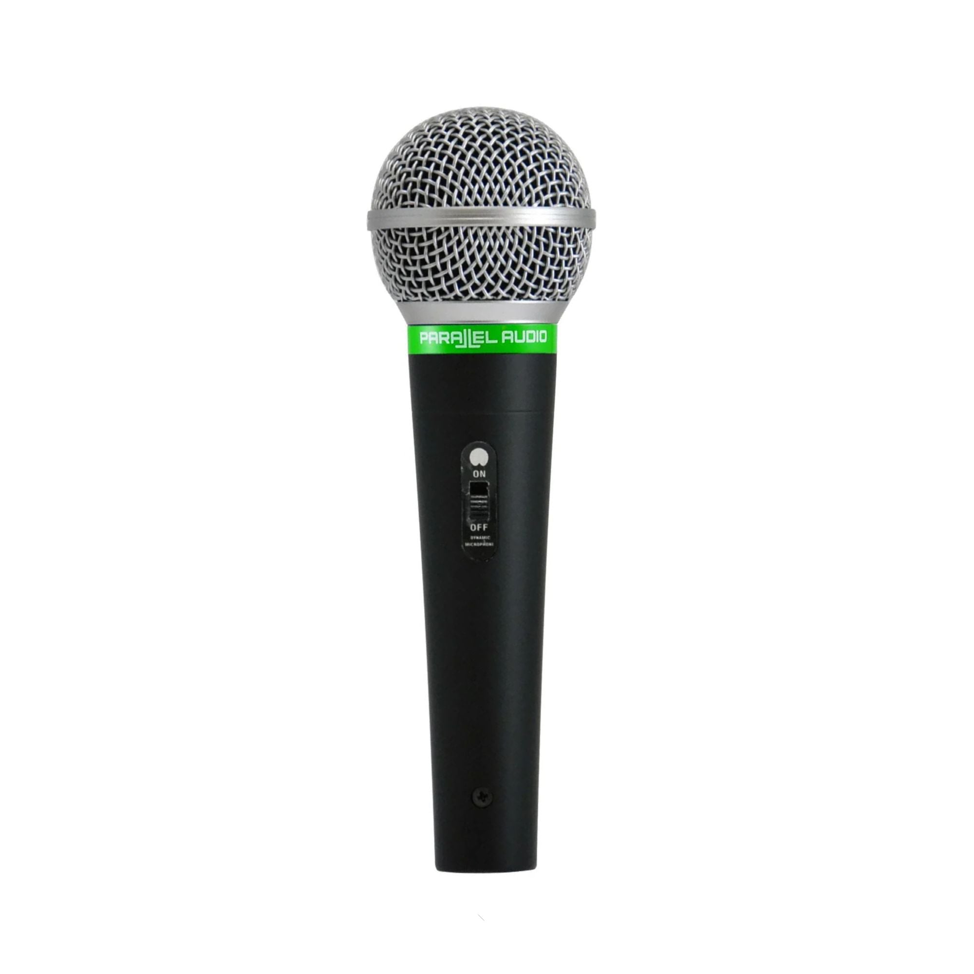 Parallel Audio PA-DM7S dynamic wired microphone with metal body and switch, shown with 5-meter XLR to 6.3mm cable