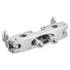 Pearl ADP-20 Clamp Adaptor with 2 holes for drum hardware and accessories, shown attached to a drum stand.