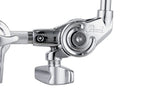 Pearl CH-830S short cymbal boom arm with Uni/Lock tilter, drum hardware accessory, mounted on a drum kit with cymbal attachment.