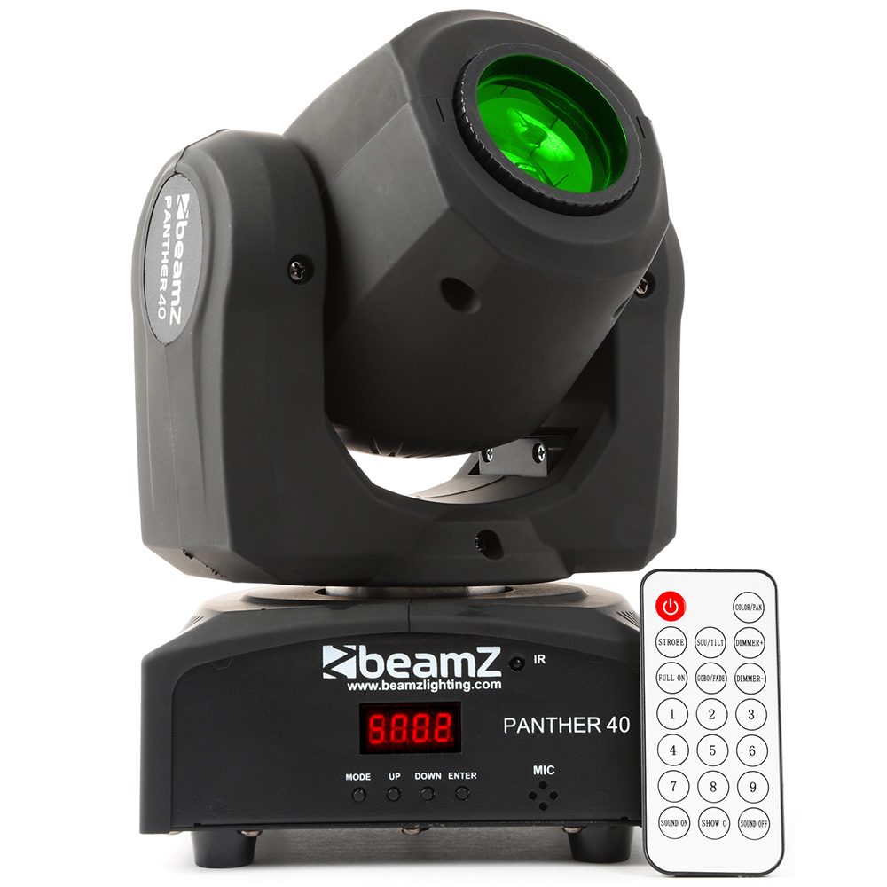 Beamz Panther 40 LED Moving Head Spot with IRC