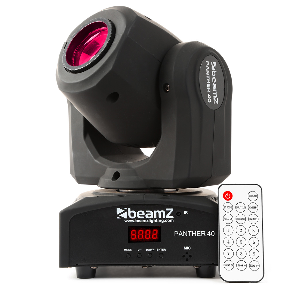 Beamz Panther 40 LED Moving Head Spot with IRC