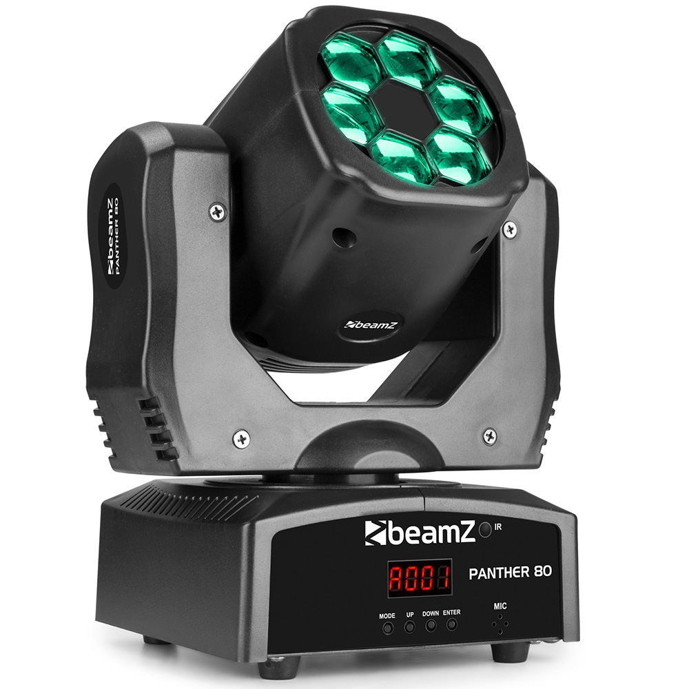 Beamz Panther 80 LED Moving Head Effect with IRC