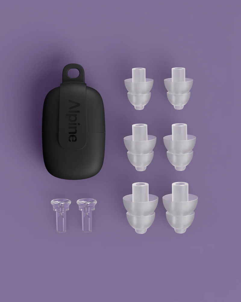Alpine PartyPlug Earplugs Pack w/Case (-19dB) - Transparent